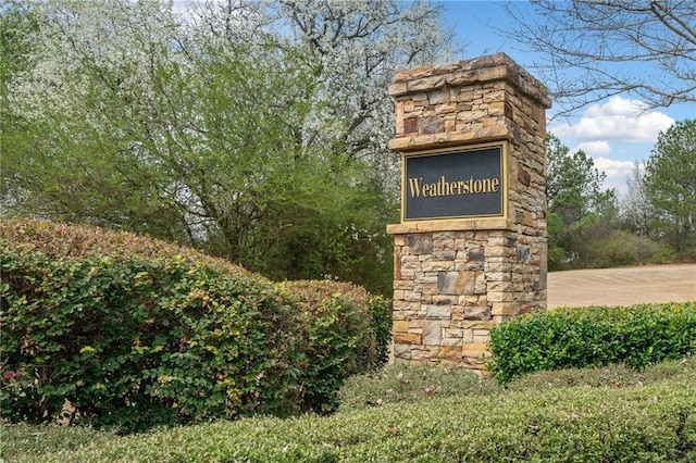 view of community sign