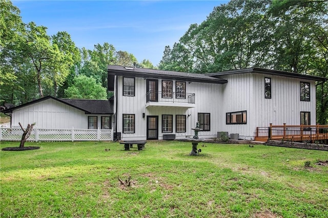 2432 Thompson Mill Rd, Gainesville, GA 30506 - back of house featuring a balcony and board and batten siding