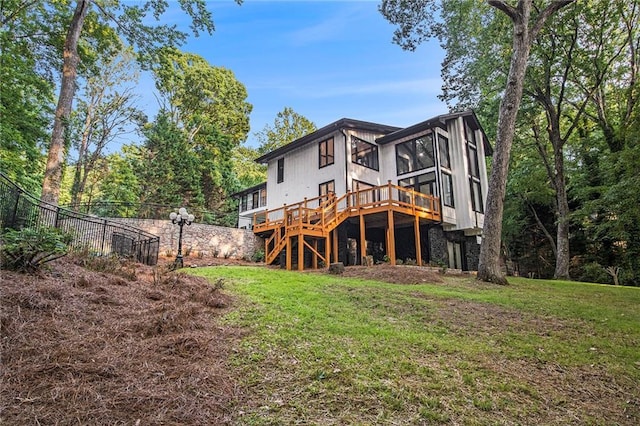 2432 Thompson Mill Rd, Gainesville, GA 30506 - back of house with a wooden deck