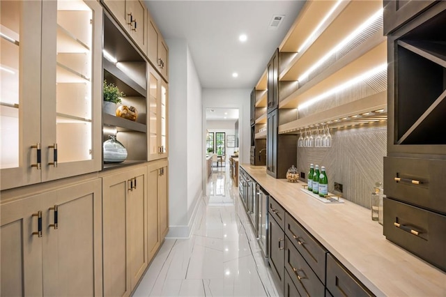 942 Fairfield, Marietta, GA 30068 - bar with baseboards and recessed lighting