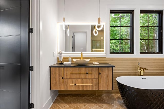 942 Fairfield, Marietta, GA 30068 - bathroom with vanity and a soaking tub