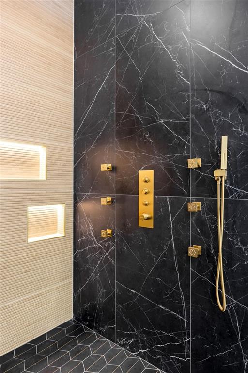 942 Fairfield, Marietta, GA 30068 - bathroom featuring a marble finish shower
