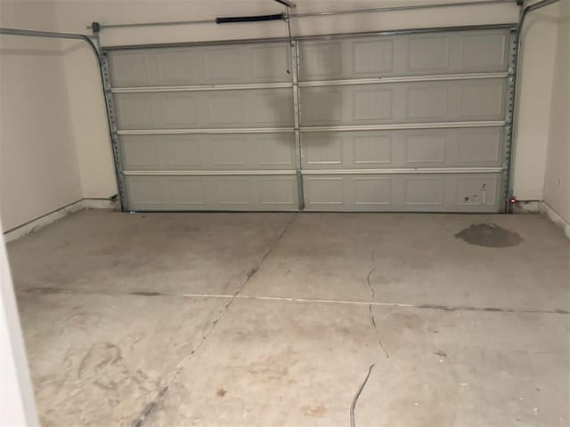 garage with baseboards