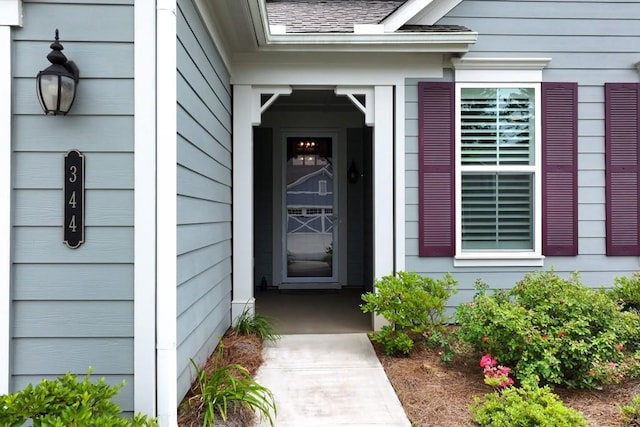 view of doorway to property