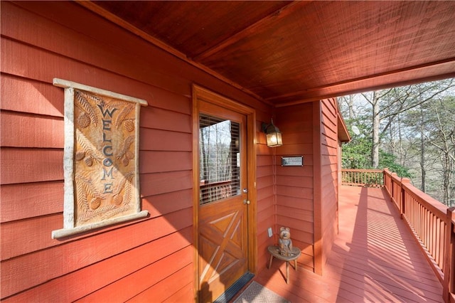 view of wooden terrace