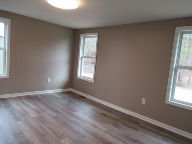 empty room featuring light hardwood / wood-style flooring