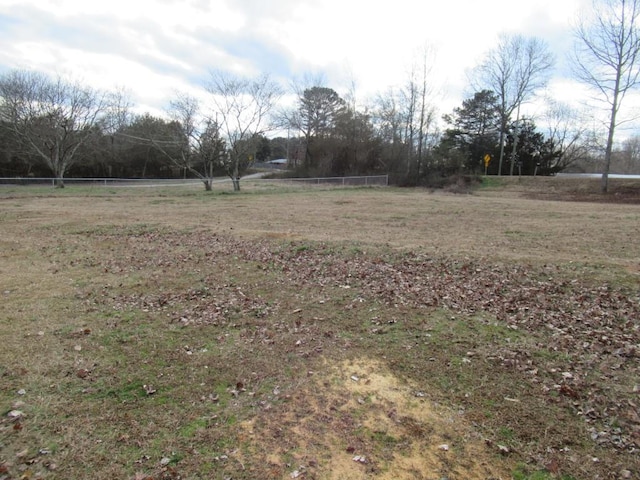 view of yard with a rural view