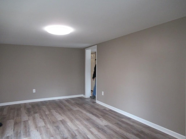 empty room featuring light hardwood / wood-style flooring