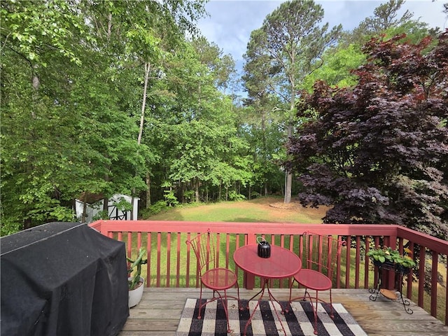 4184 Wyndham Park Way, Buford, GA 30519 - deck with a grill and a yard