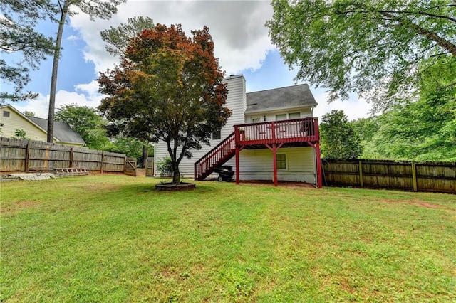 4184 Wyndham Park Way, Buford, GA 30519 - rear view of property featuring a wooden deck and stairway