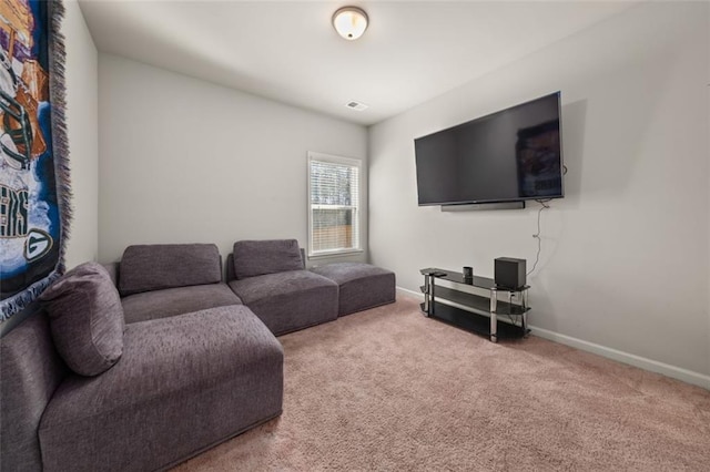 view of carpeted living room