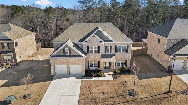 view of front of home featuring a garage