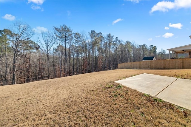 view of yard featuring a patio