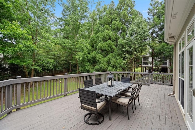 4575 Dairy Way, Peachtree Corners, GA 30092 - deck featuring outdoor dining area