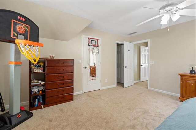 4575 Dairy Way, Peachtree Corners, GA 30092 - bedroom with carpet floors, baseboards, and a ceiling fan