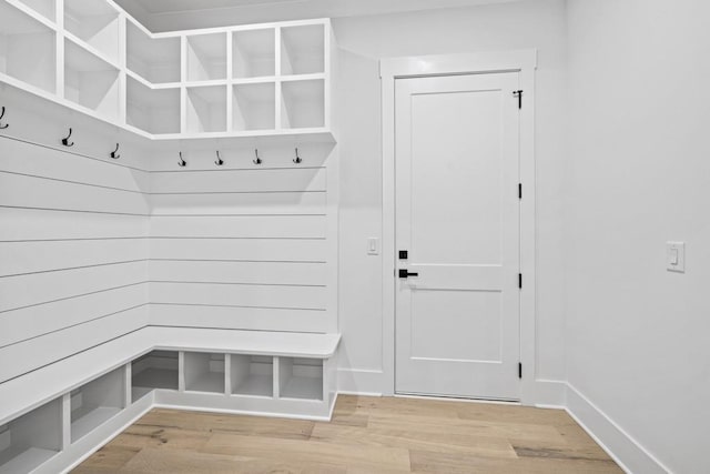 mudroom featuring hardwood / wood-style flooring