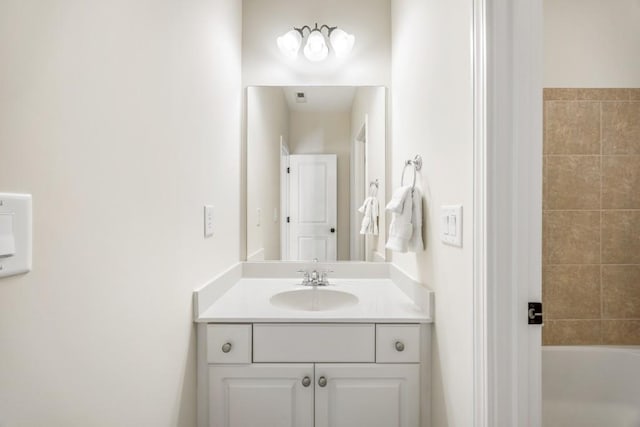 full bathroom featuring vanity