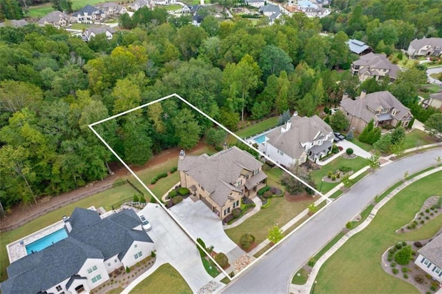 birds eye view of property