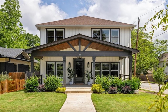 1354 Mcpherson Ave SE, Atlanta, GA 30316 - view of front of property with covered porch and board and batten siding