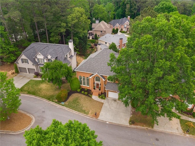 bird's eye view featuring a residential view