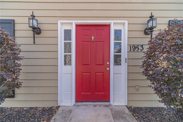 view of doorway to property