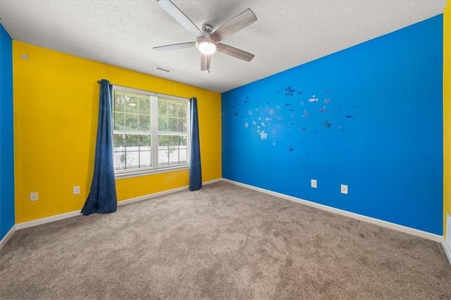 93 Pebble Creek Dr, Newnan, GA 30265 - carpeted empty room with a textured ceiling and a ceiling fan