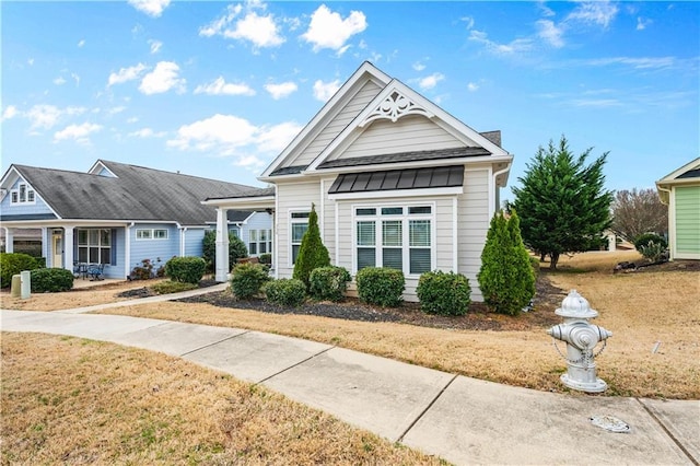 view of front of house with a front yard