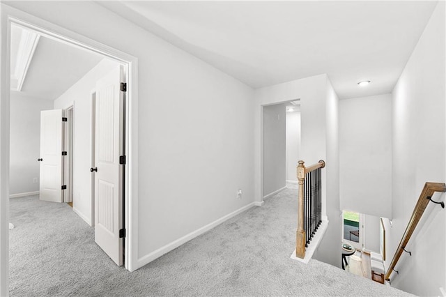 76 Ridge Way Unit 38, Hartwell, GA 30643 - hall with an upstairs landing, carpet floors, and baseboards