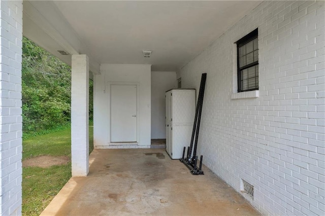 view of patio with visible vents