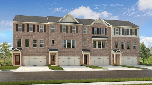 colonial-style house featuring a garage