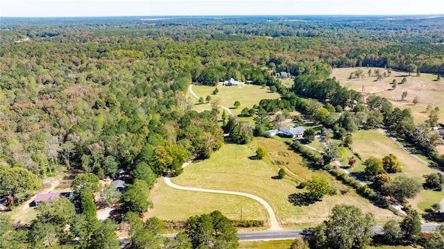 drone / aerial view featuring a rural view