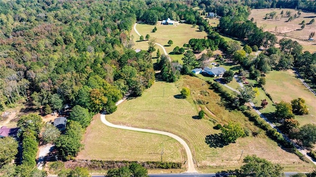 drone / aerial view featuring a rural view