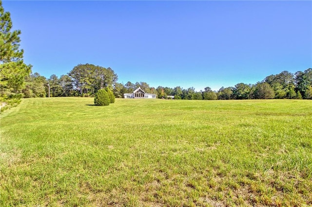 view of yard featuring a rural view