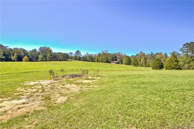 view of yard featuring a rural view