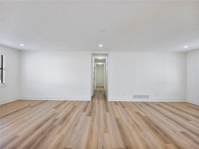 empty room featuring light hardwood / wood-style flooring