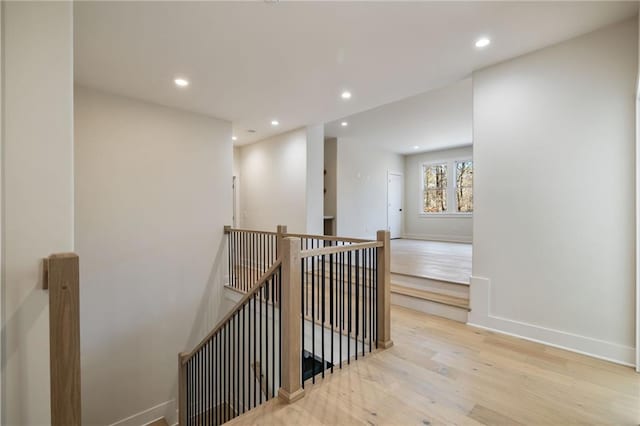 hallway featuring light hardwood / wood-style flooring