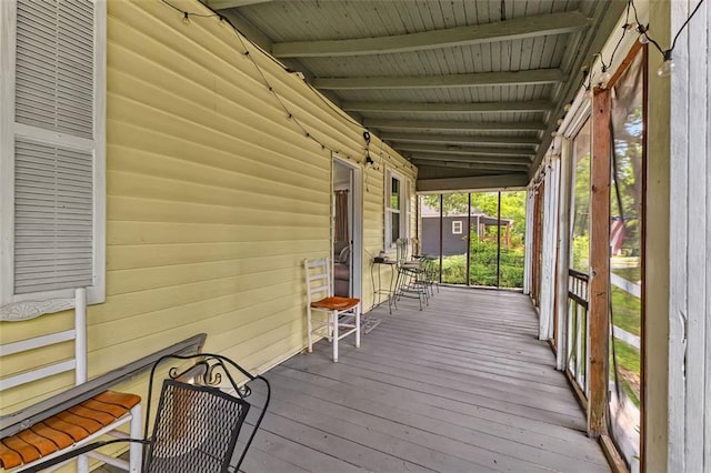 view of wooden porch