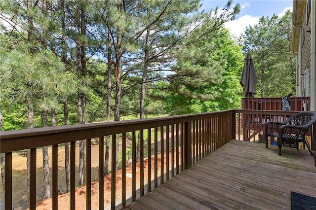 view of wooden terrace