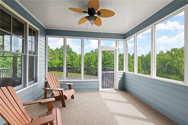 541 Brown Dr, Clermont, GA 30527 - sunroom featuring ceiling fan and plenty of natural light