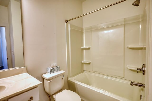 2929 Rambler Dr, Loganville, GA 30052 - full bathroom with vanity, toilet, and tub / shower combination