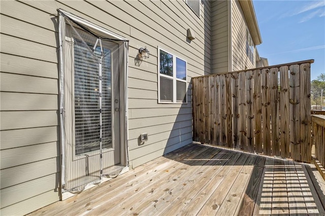 view of wooden deck