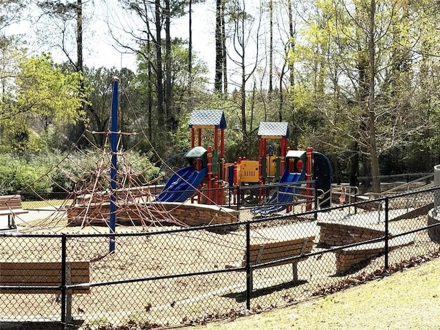 communal playground with fence