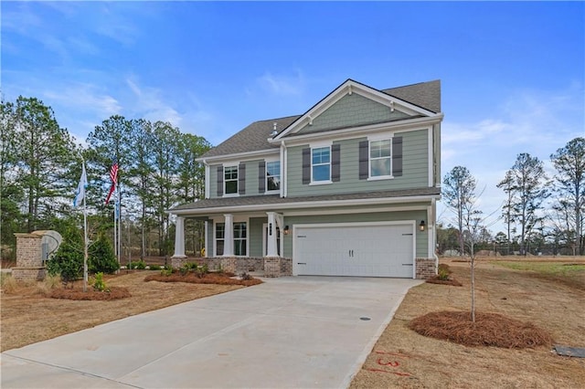 craftsman-style house featuring a garage