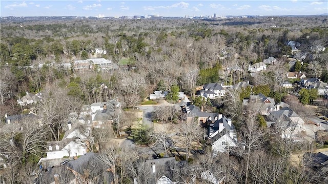 aerial view with a residential view