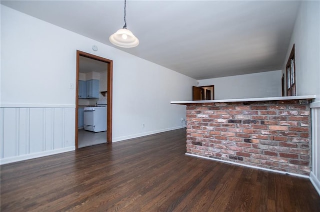 interior space featuring dark hardwood / wood-style flooring