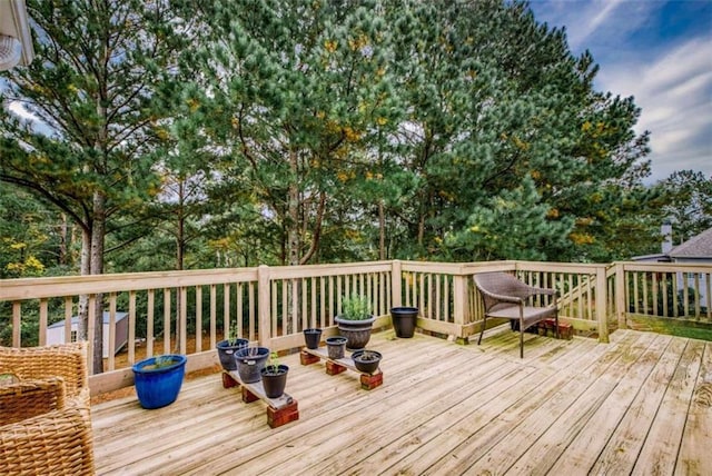 view of wooden deck