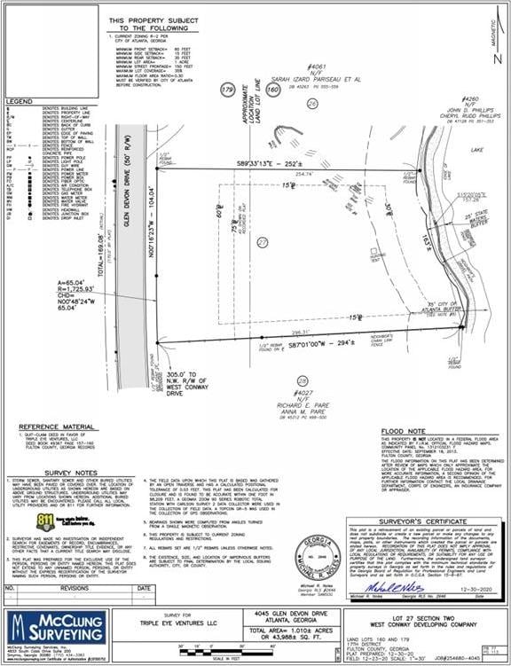 4045 Glen Devon Drive Nw, Atlanta GA, 30327 land for sale