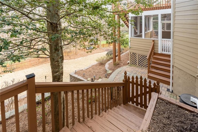 view of wooden deck