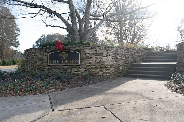 view of community sign