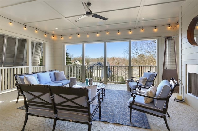 1068 Amsterdam Avenue Ne, Atlanta, GA 30306 - sunroom featuring a healthy amount of sunlight and ceiling fan